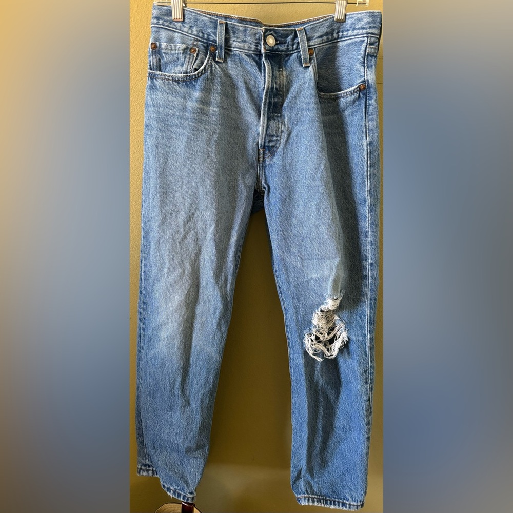 Levi’s 501 jeans, have only been worn once.
